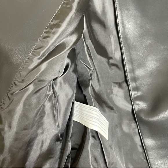 New Mango Black Marcmoto Moto Jacket US XS - Picture 6 of 8